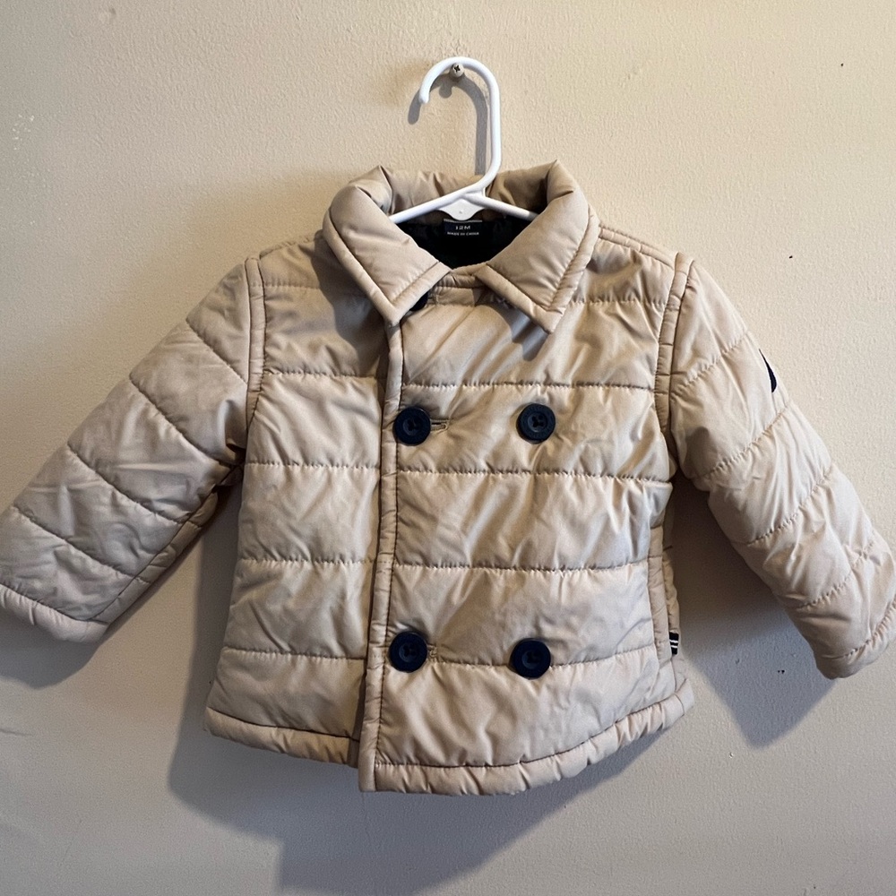 Kids Beige Double-Breasted Jacket